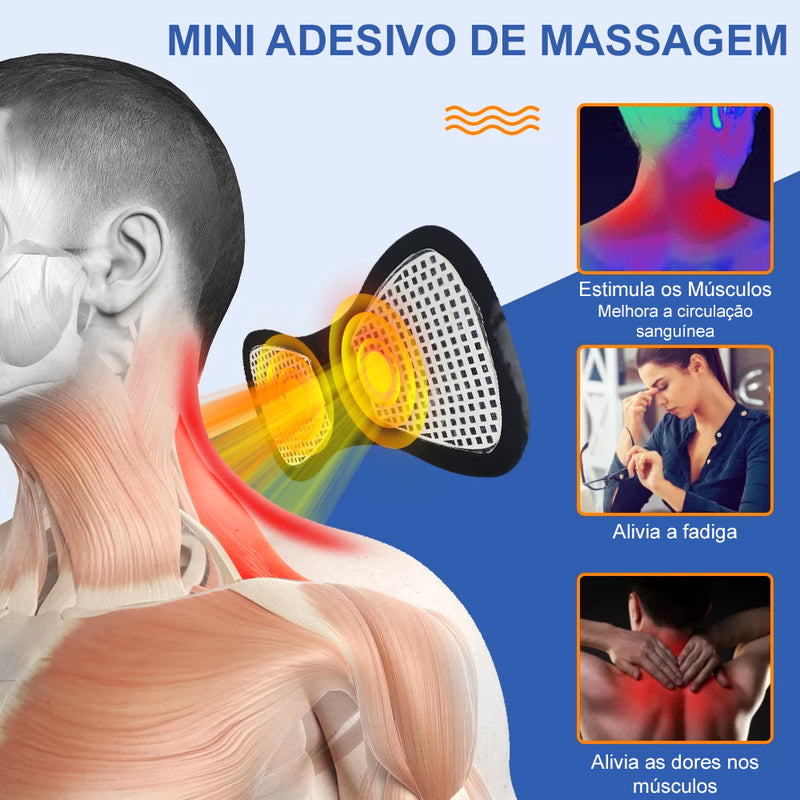 Kit Tapete + Mini Massageador Elétrico para Dores nos Pés e Musculares